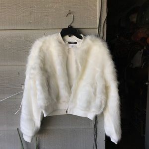Brandy Melville Fur Fiona Jacket Bomber